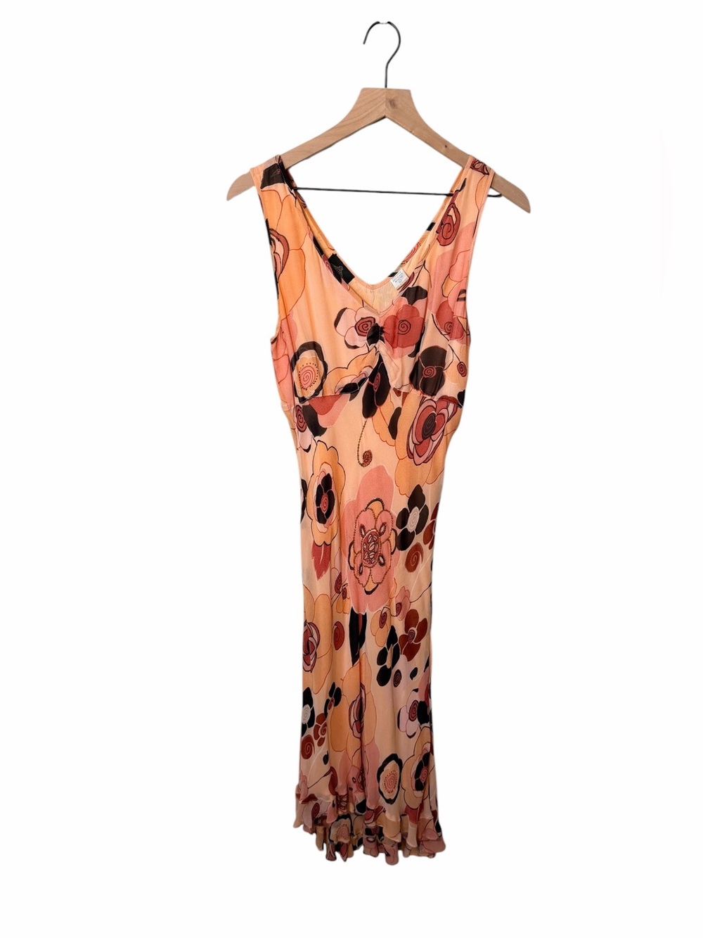 Vintage Angie Sequin Floral Midi Dress Size L
